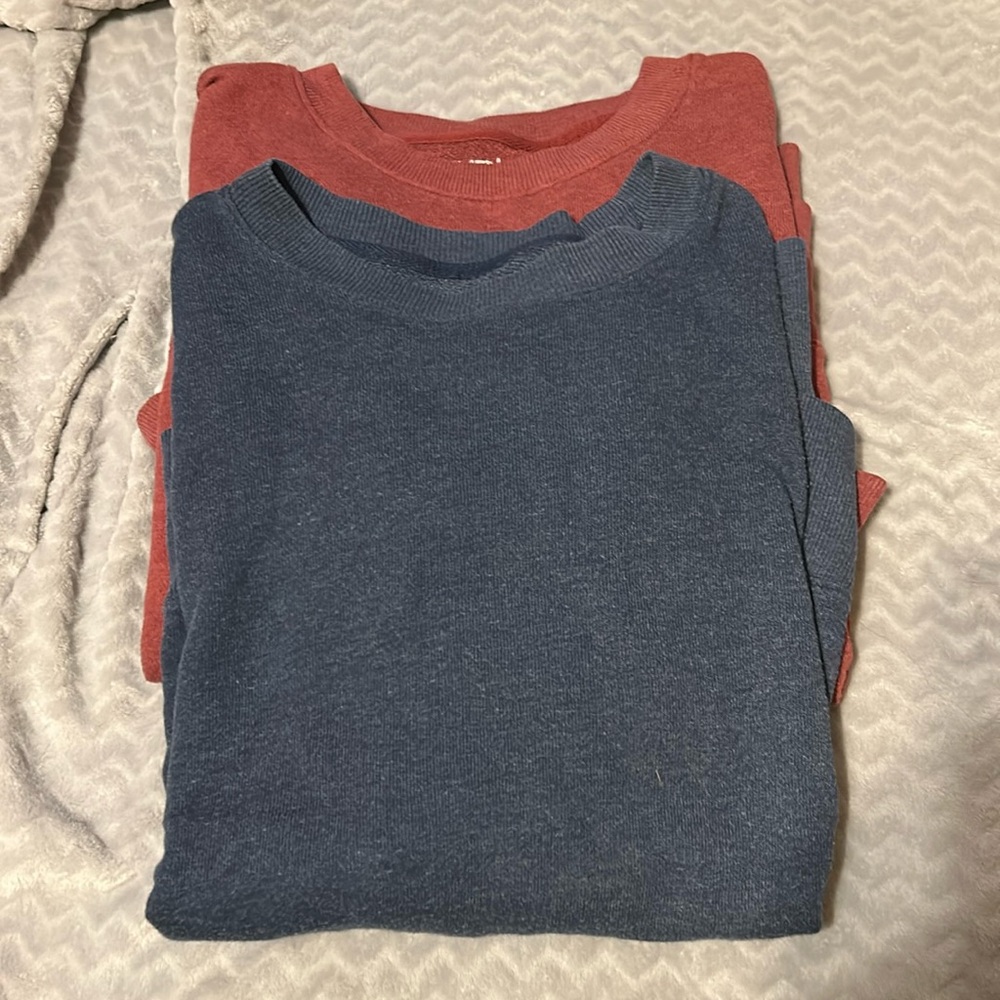 Bundle of two Time and True sweaters blue and red size Medium